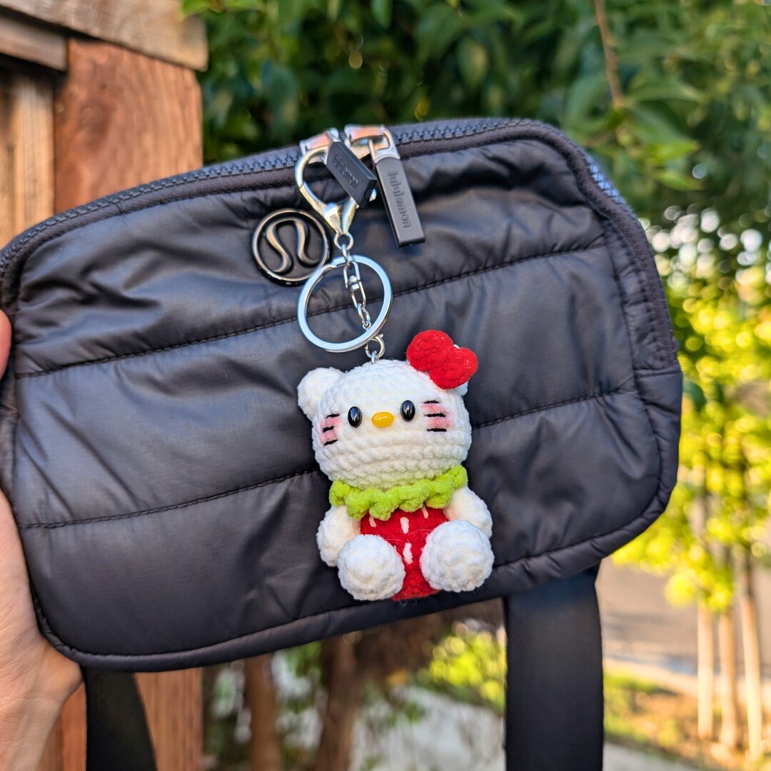 Strawberry Kitty Crochet Plush Keychain | Kawaii Soft Cartoon Characters Bag Charm | Anime Cat Toy Gifts | MakerPlace by Michaels Strawberry Kitty Crochet Plush Keychain | Kawaii Soft Cartoon Characters Bag Charm | Anime Cat Toy Gifts | MakerPlace by Michaels